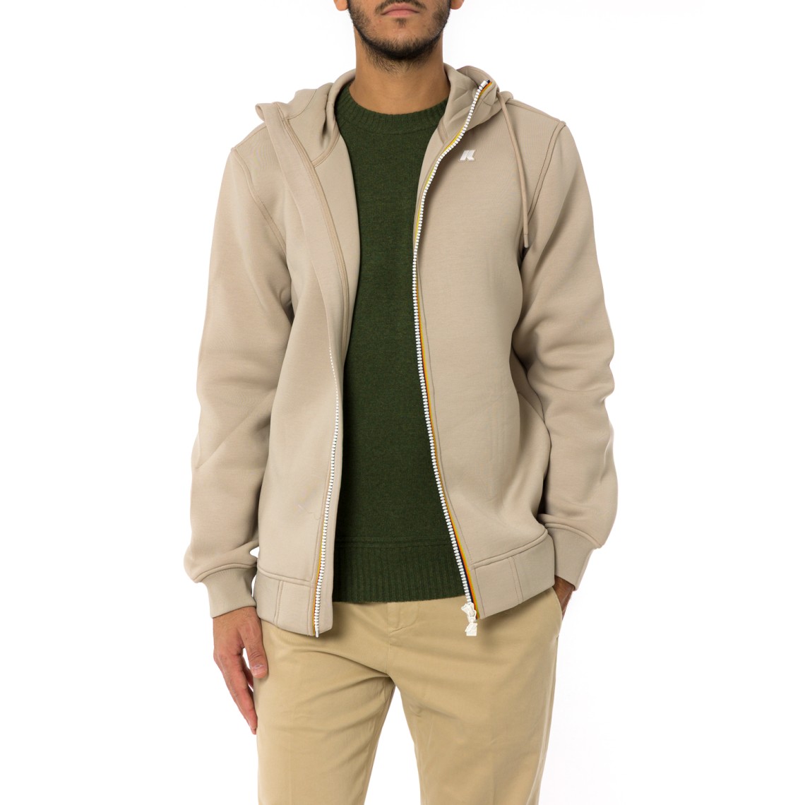 Felpa con zip e cappuccio Rainer Spacer K-Way