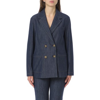 Blazer doppiopetto in jersey effetto denim Pennyblack
