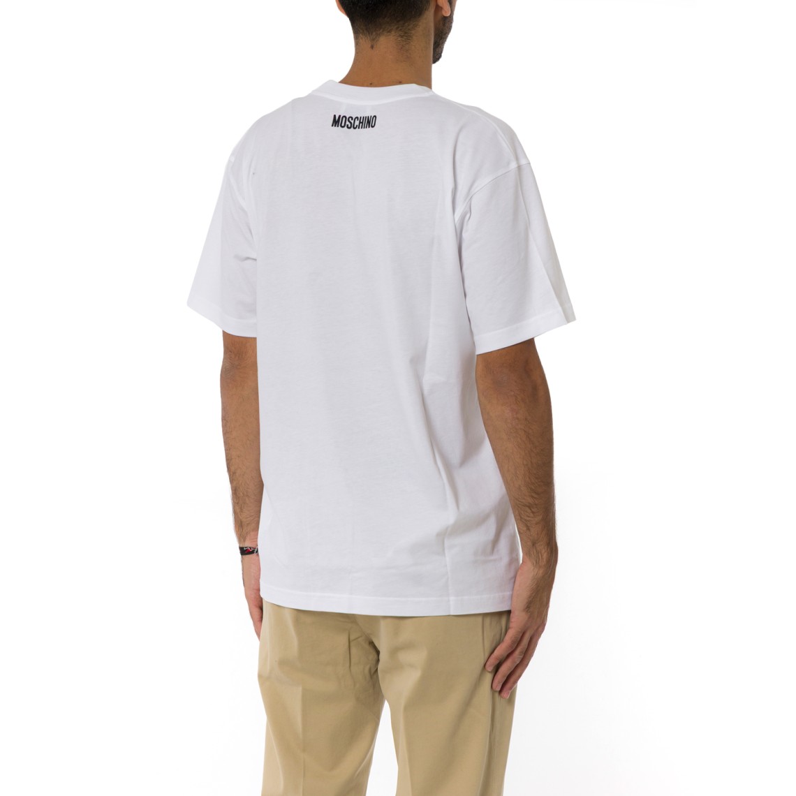 T-shirt in cotone con logo Moschino Couture