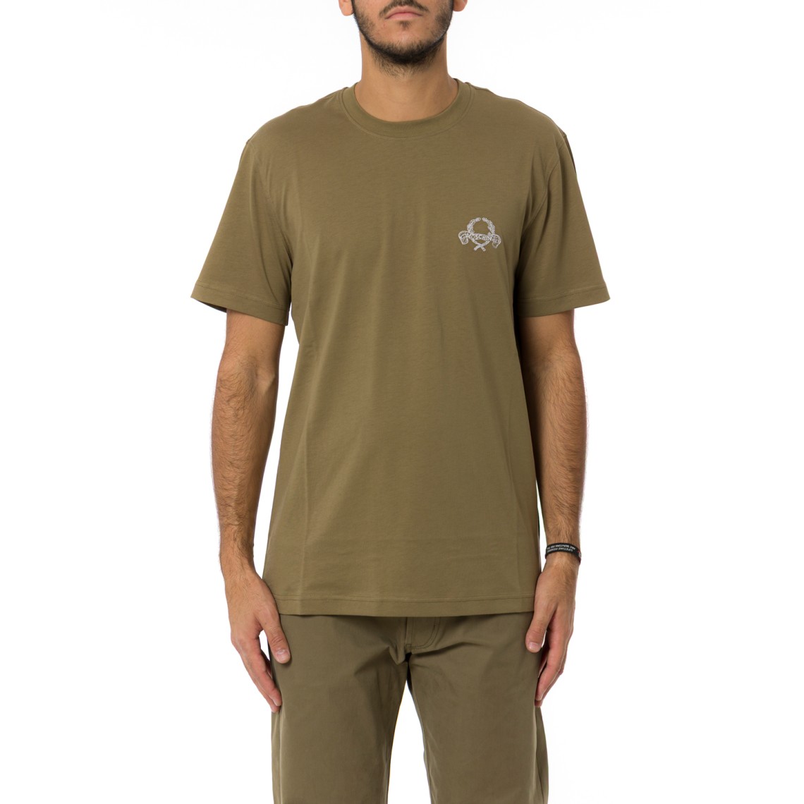 T-shirt in cotone con logo Moschino Couture