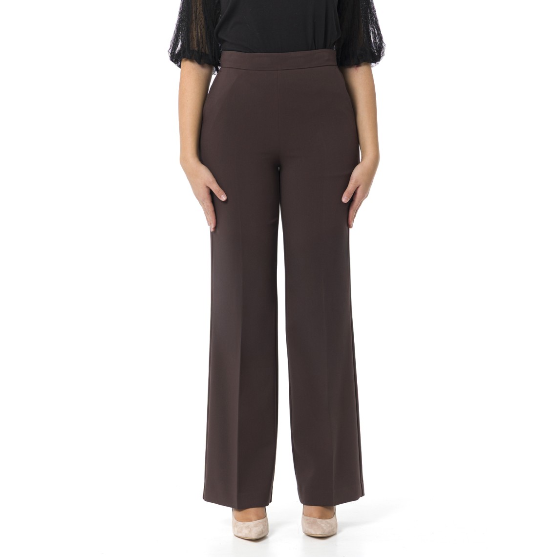 Pantaloni dritti in crêpe Twinset