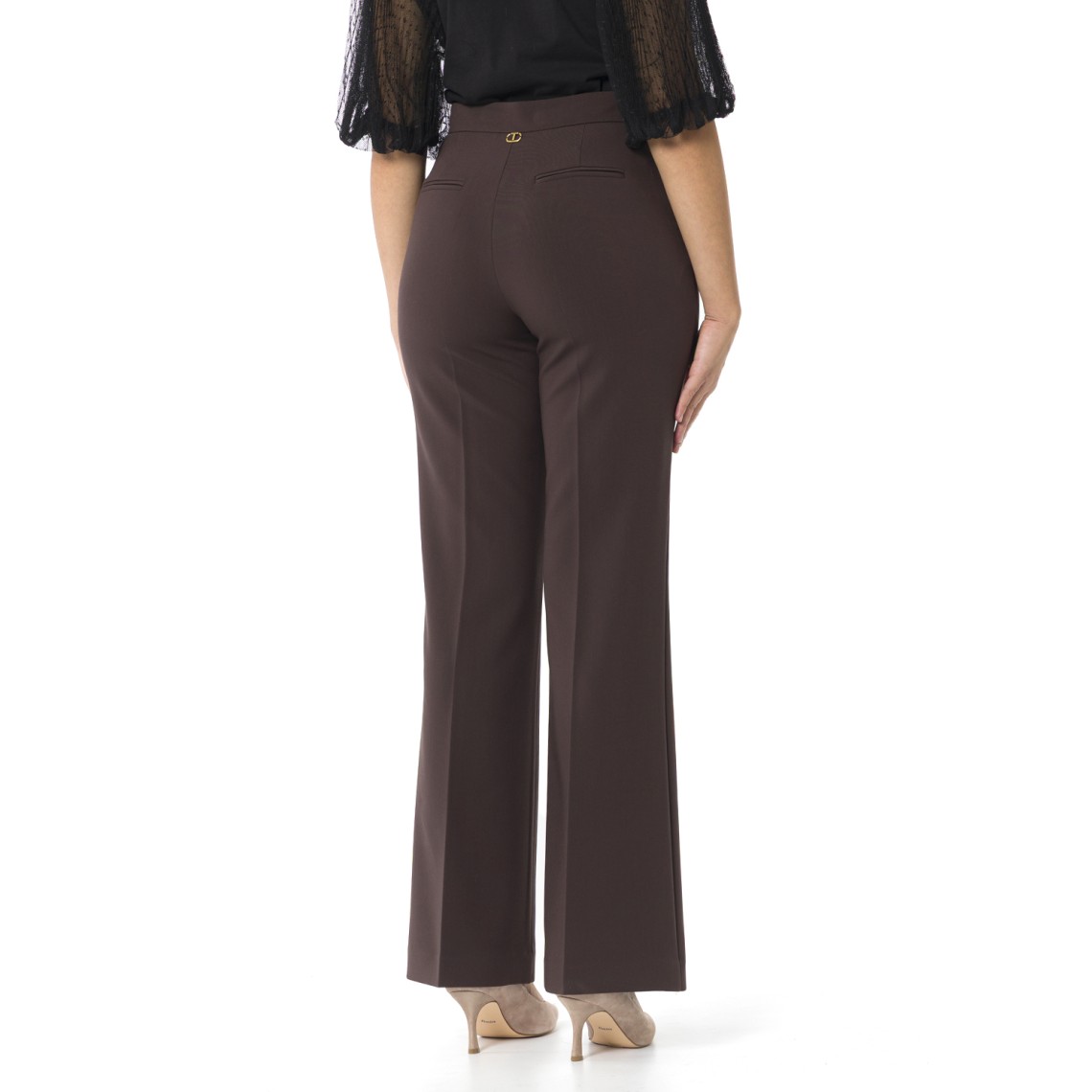 Pantaloni dritti in crêpe Twinset