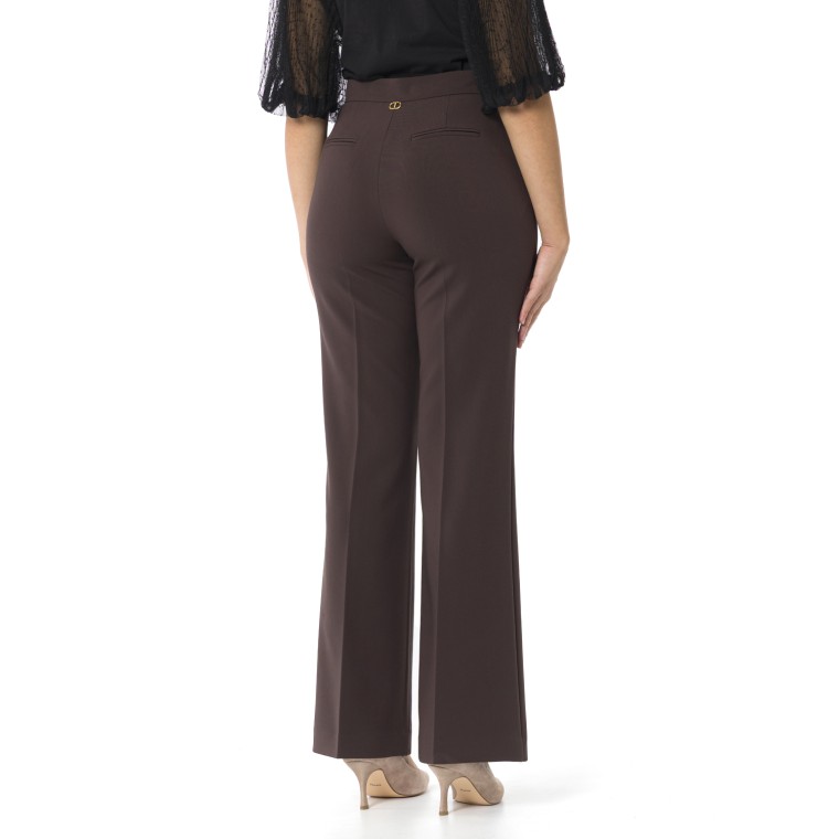 Pantaloni dritti in crêpe Twinset