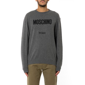 Maglia in lana con logo Moschino Couture