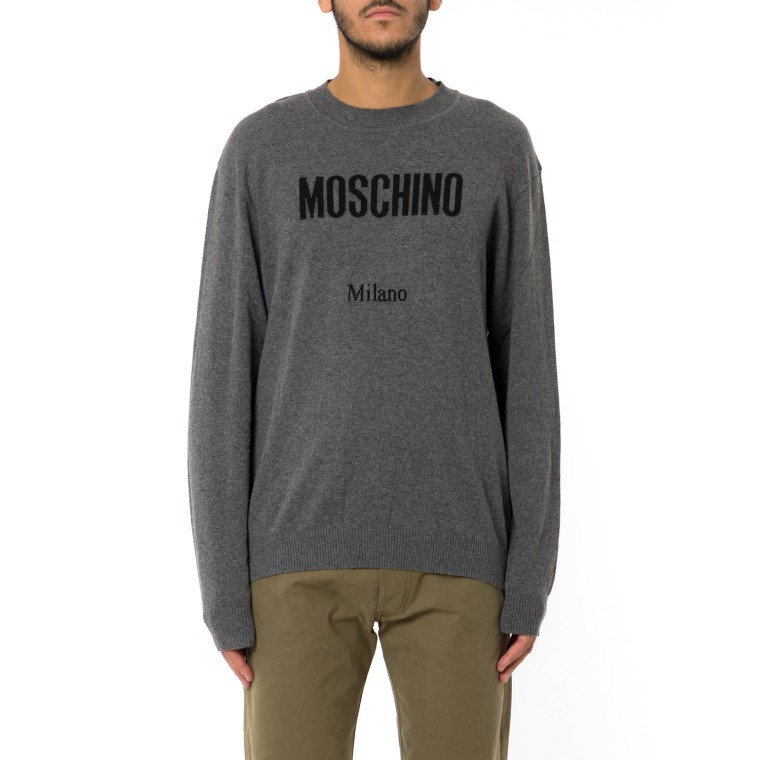 Maglia in lana con logo Moschino Couture