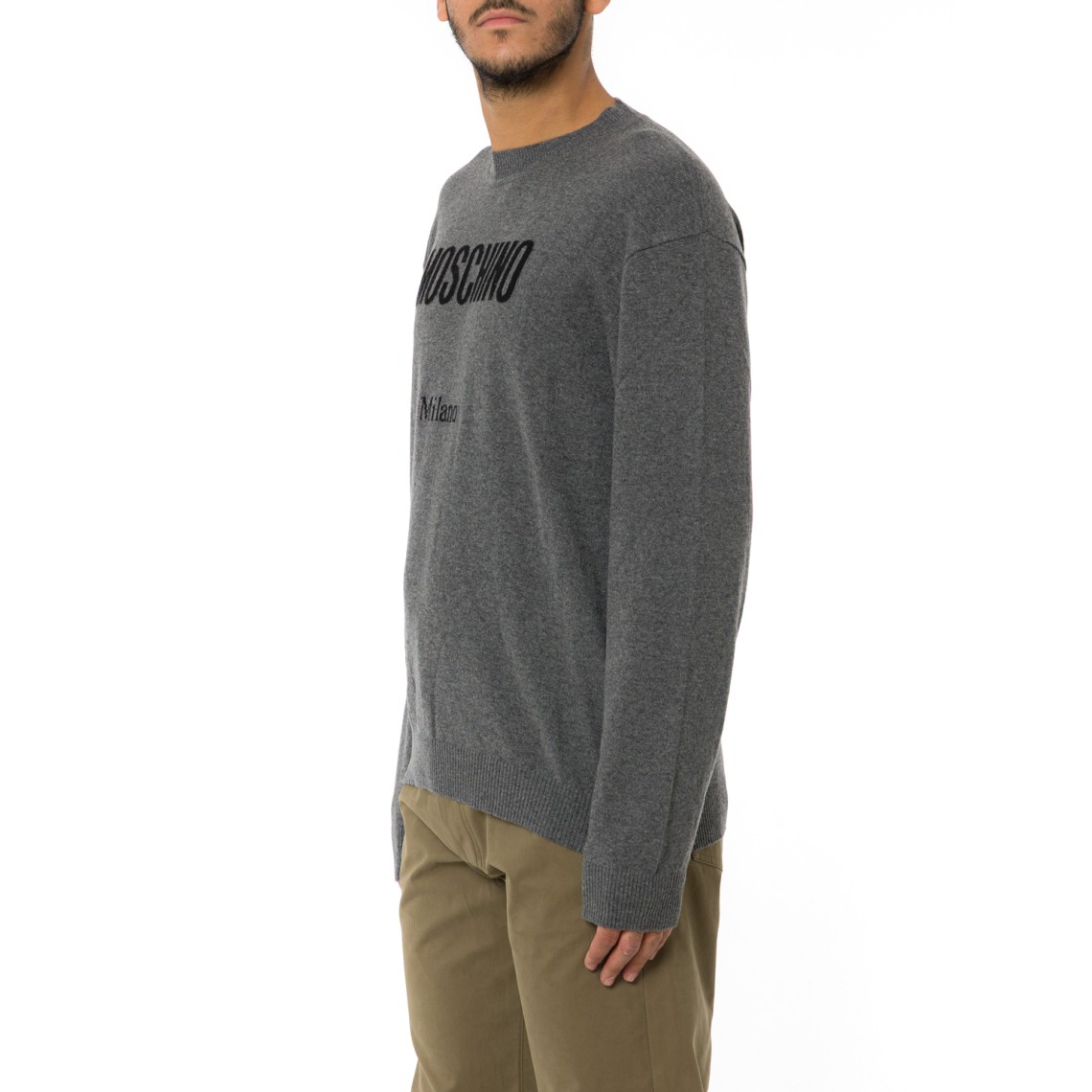 Maglia in lana con logo Moschino Couture