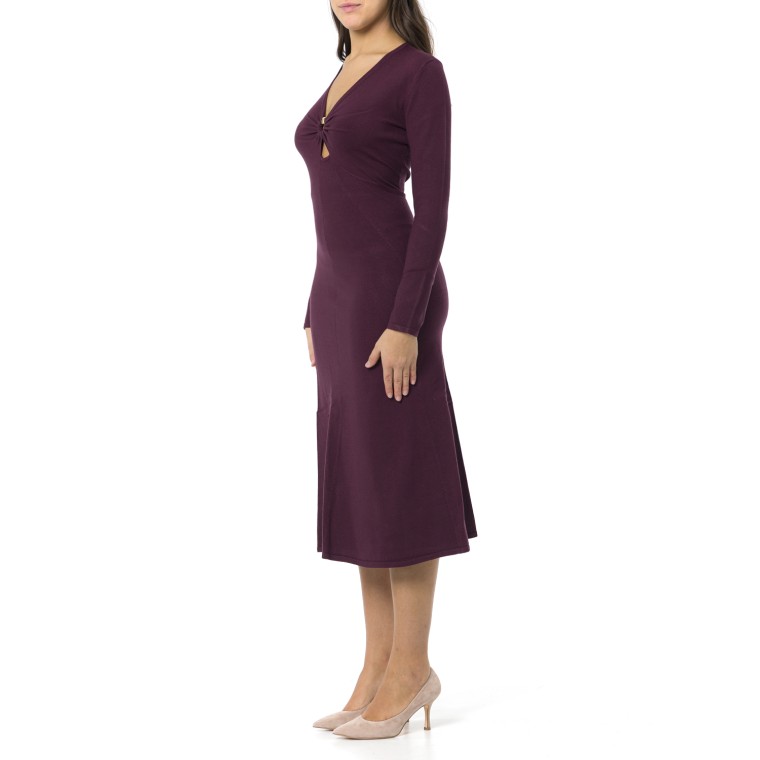 Abito longuette in maglia con Oval T Twinset