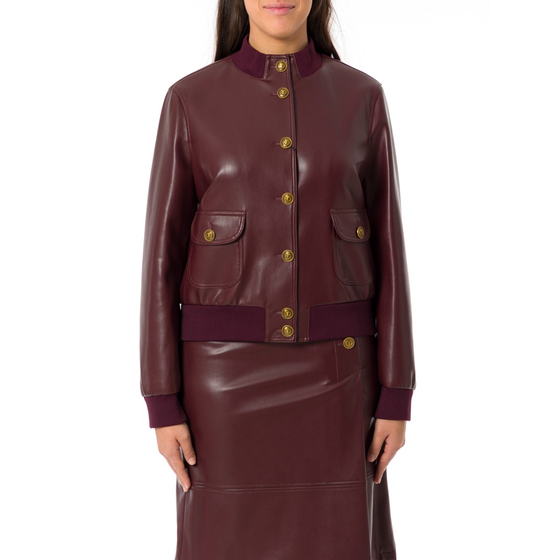 Giacca spalmata con bottoni Twinset