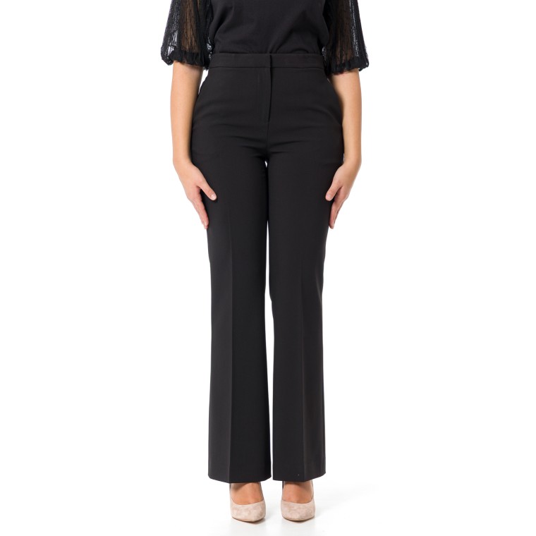 Pantaloni palazzo in crêpe Twinset