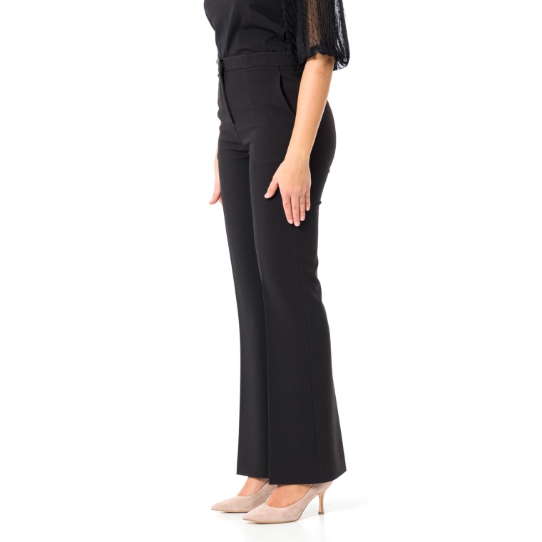 Pantaloni palazzo in crêpe Twinset