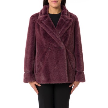 Cappotto corto in faux fur Twinset