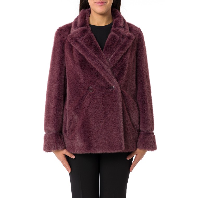 Cappotto corto in faux fur Twinset
