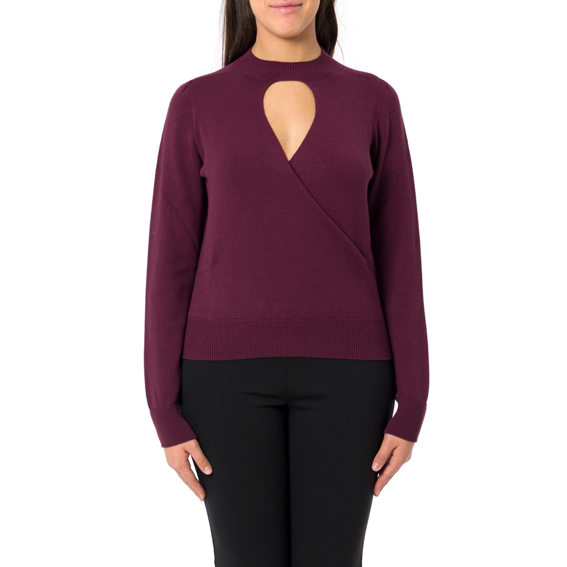 Maglia con cut-out e incrocio Twinset