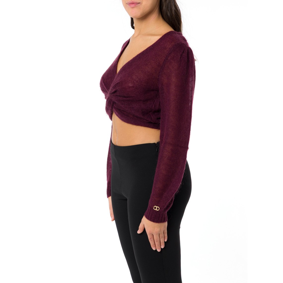 Coprispalle con scollo a V e incrocio Twinset