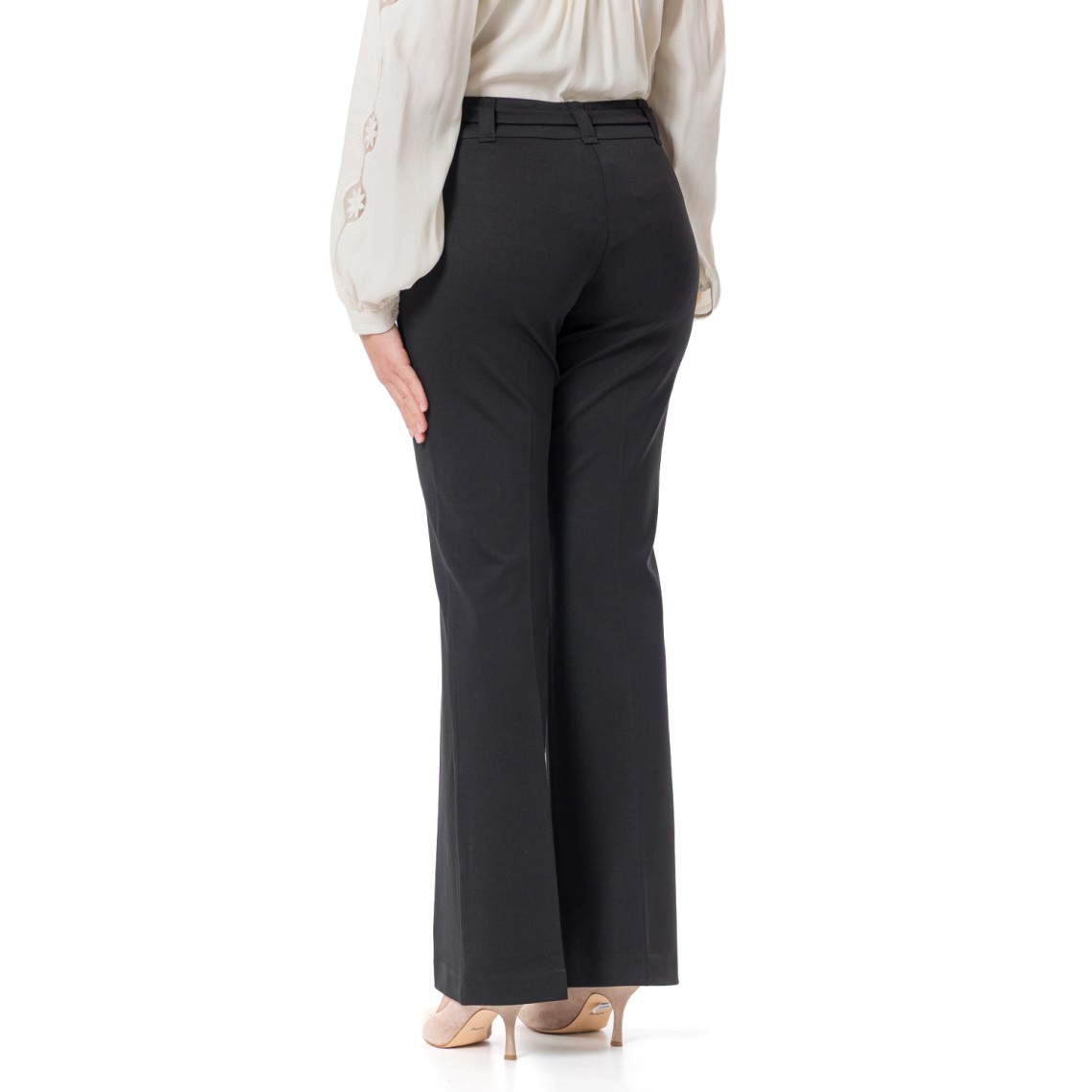 Pantaloni flare con cintura Twinset