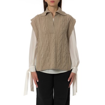 Gilet in maglia a collo alto Tirsi Max Mara Studio