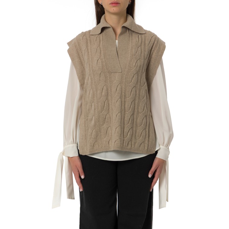 Gilet in maglia a collo alto Tirsi Max Mara Studio