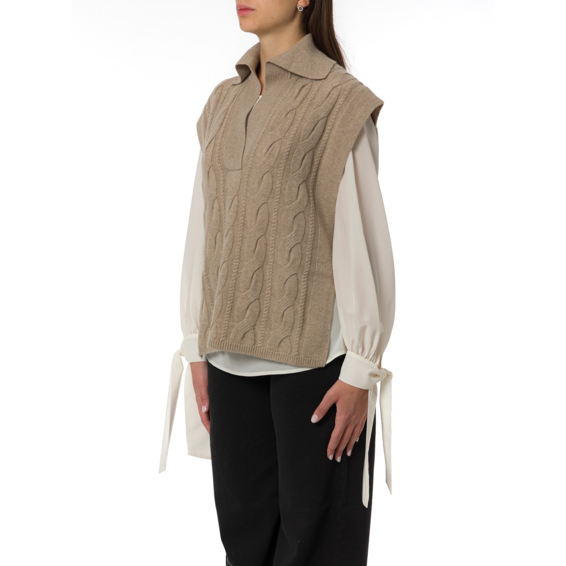 Gilet in maglia a collo alto Tirsi Max Mara Studio
