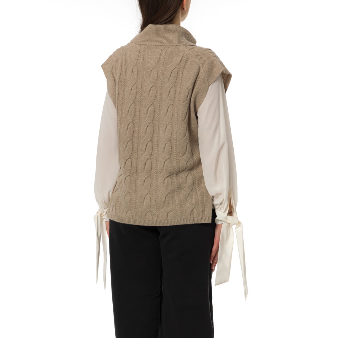 Gilet in maglia a collo alto Tirsi Max Mara Studio