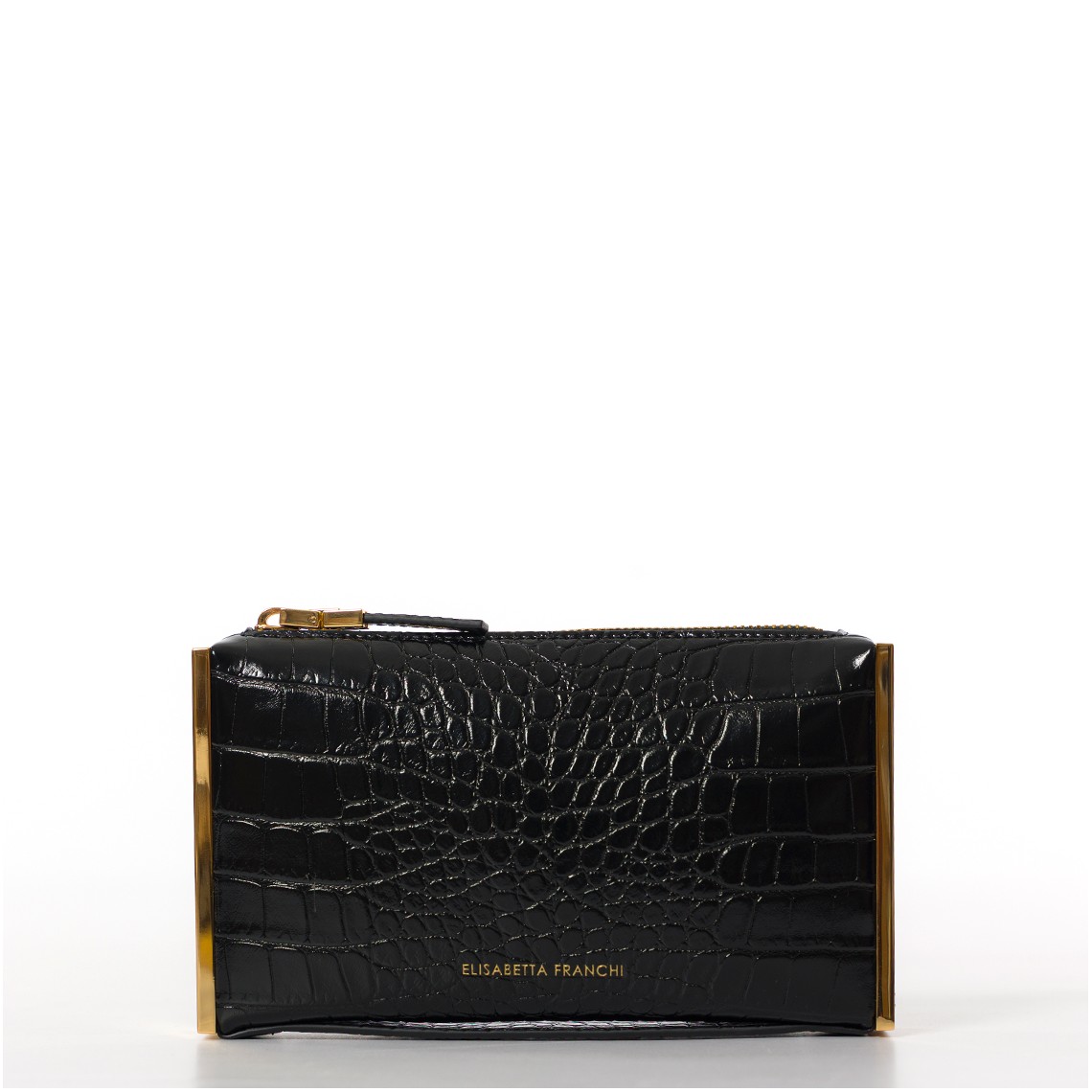 Clutch Elisabetta Franchi in pelle sintetica stampa cocco