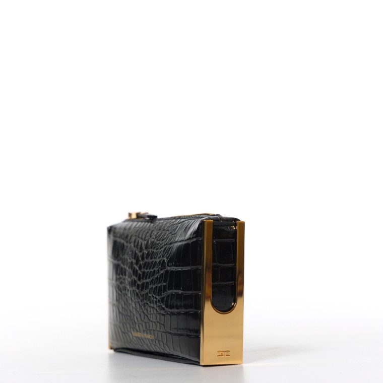 Clutch Elisabetta Franchi in pelle sintetica stampa cocco