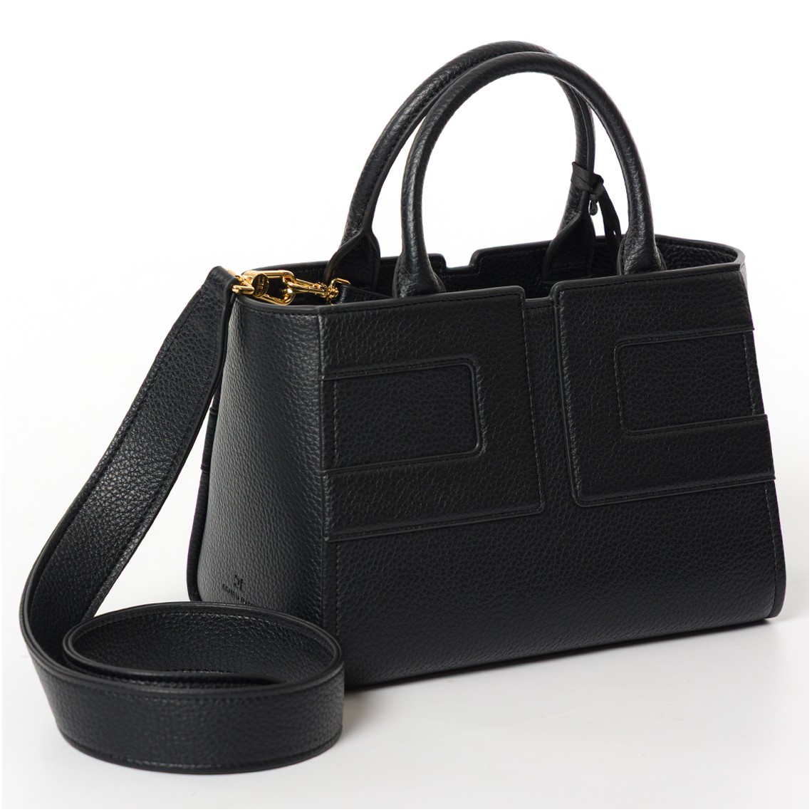 Borsa a mano in pelle sintetica con logo Elisabetta Franchi