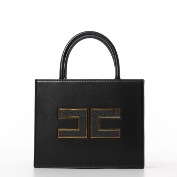 Borsa Tote piccola con logo Elisabetta Franchi