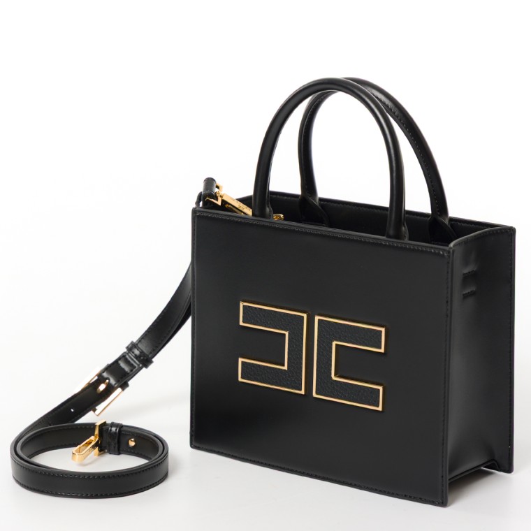 Borsa Tote piccola con logo Elisabetta Franchi