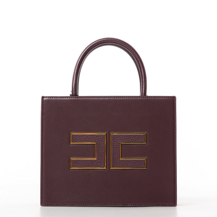 Borsa Tote piccola con logo Elisabetta Franchi