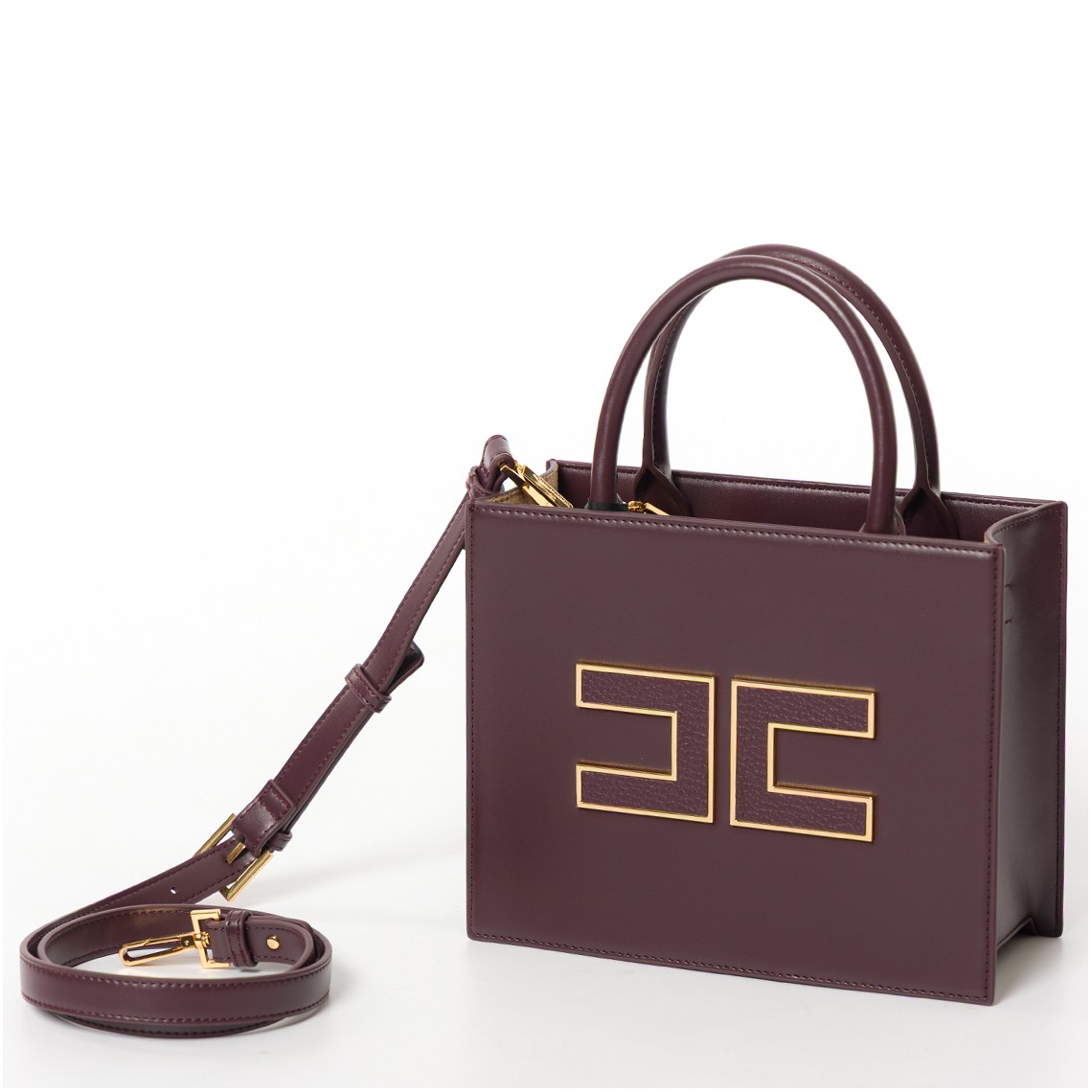 Borsa Tote piccola con logo Elisabetta Franchi