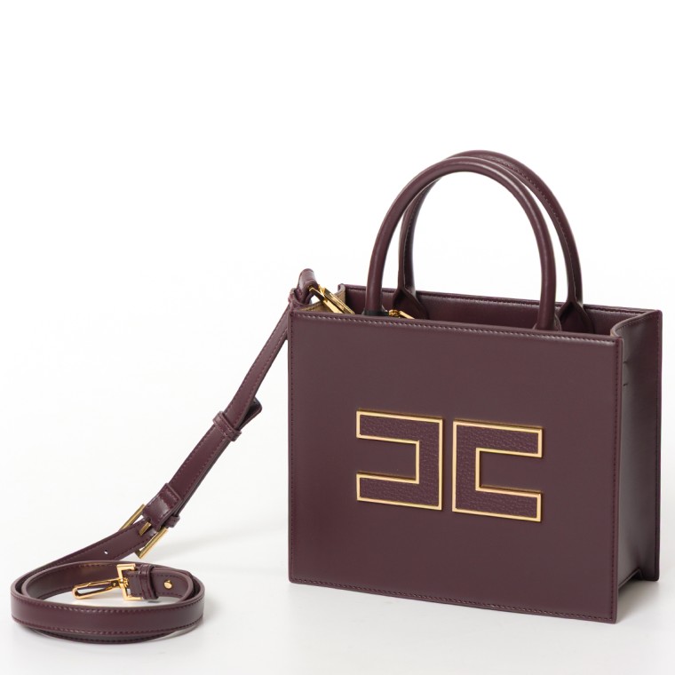 Borsa Tote piccola con logo Elisabetta Franchi