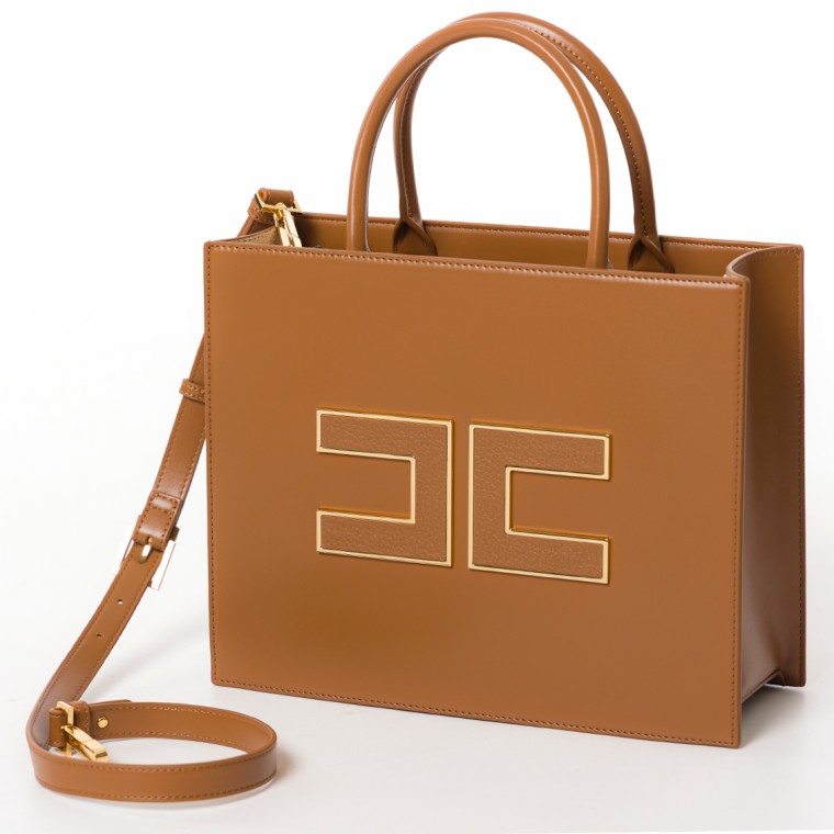 Borsa tote grande con logo Elisabetta Franchi