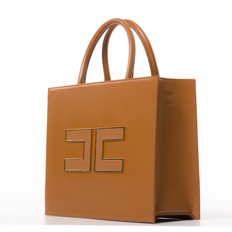 Borsa tote grande con logo Elisabetta Franchi