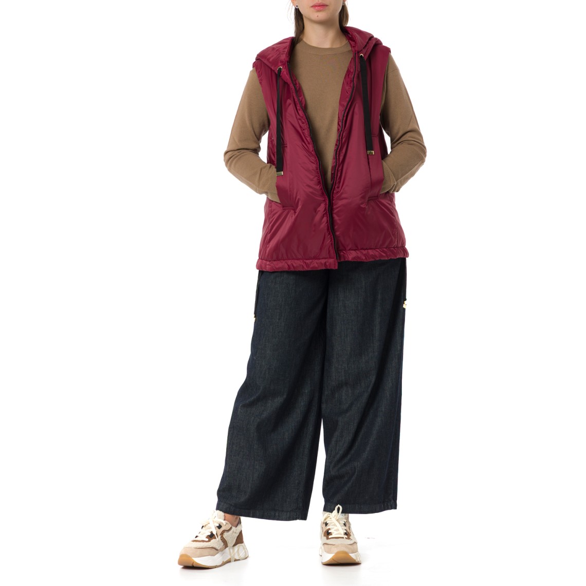 Gilet imbottito con cappuccio Greengo Max Mara The Cube