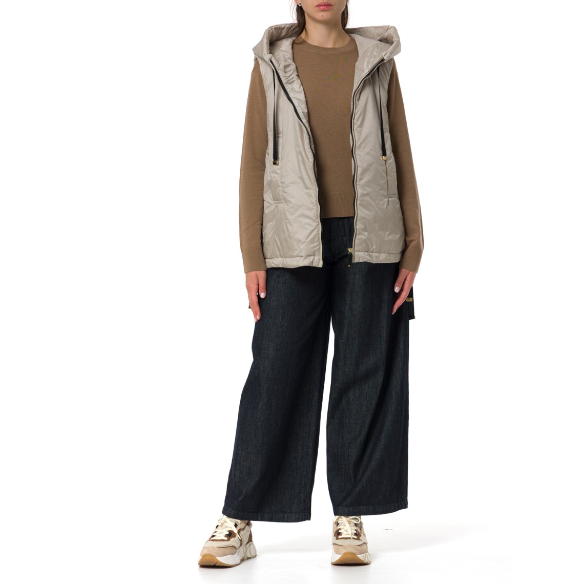 Gilet imbottito con cappuccio Greengo Max Mara The Cube