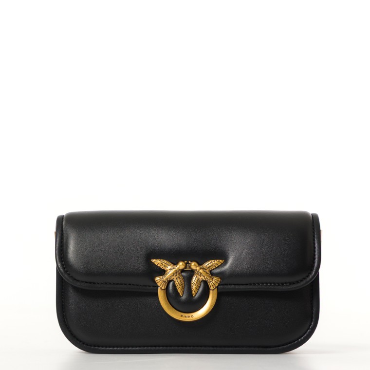 Borsa a tracolla piccola Love Bag Box Pinko in nappa