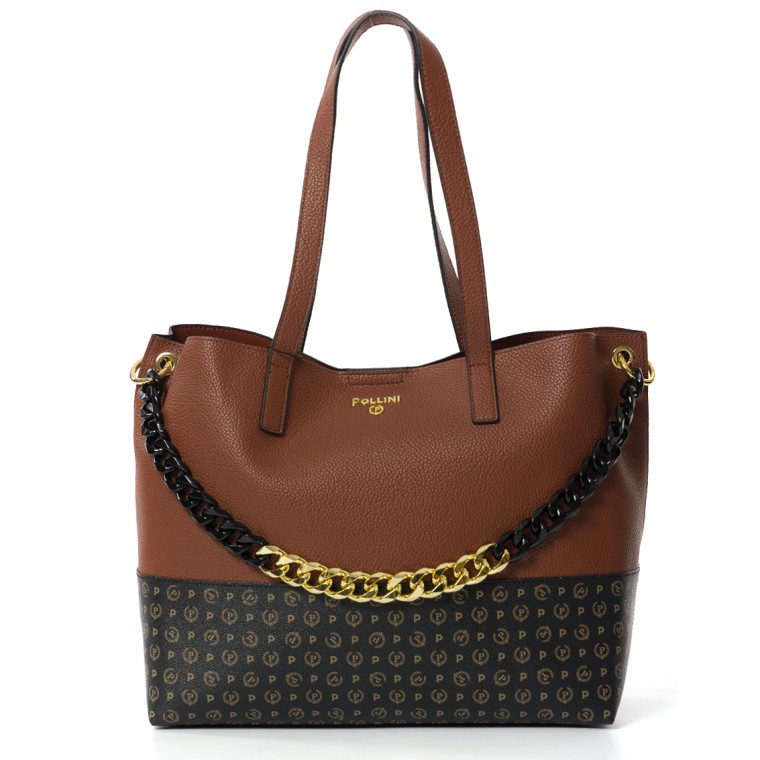 Shopping bag Pollini con maxi catena