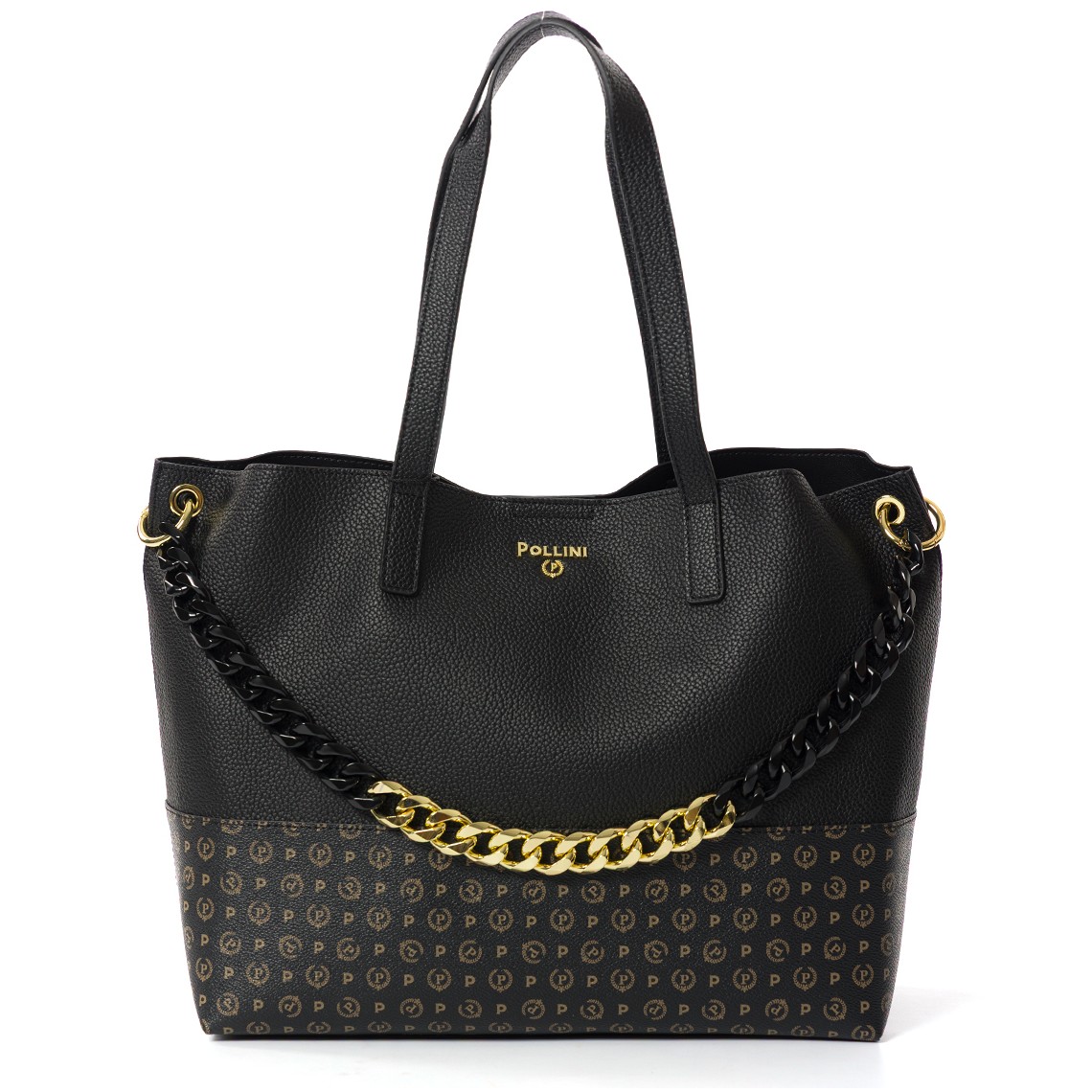 Shopping bag Pollini con maxi catena