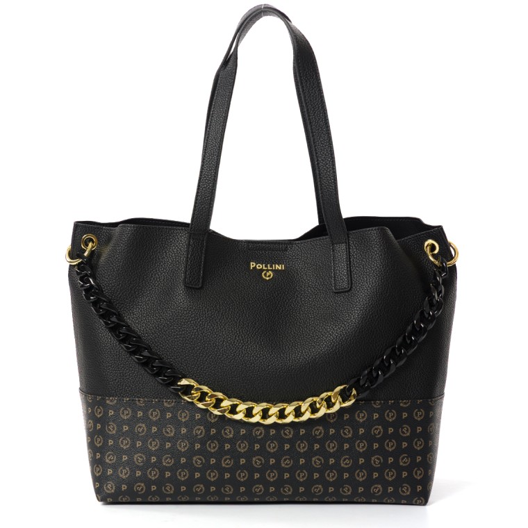 Shopping bag Pollini con maxi catena