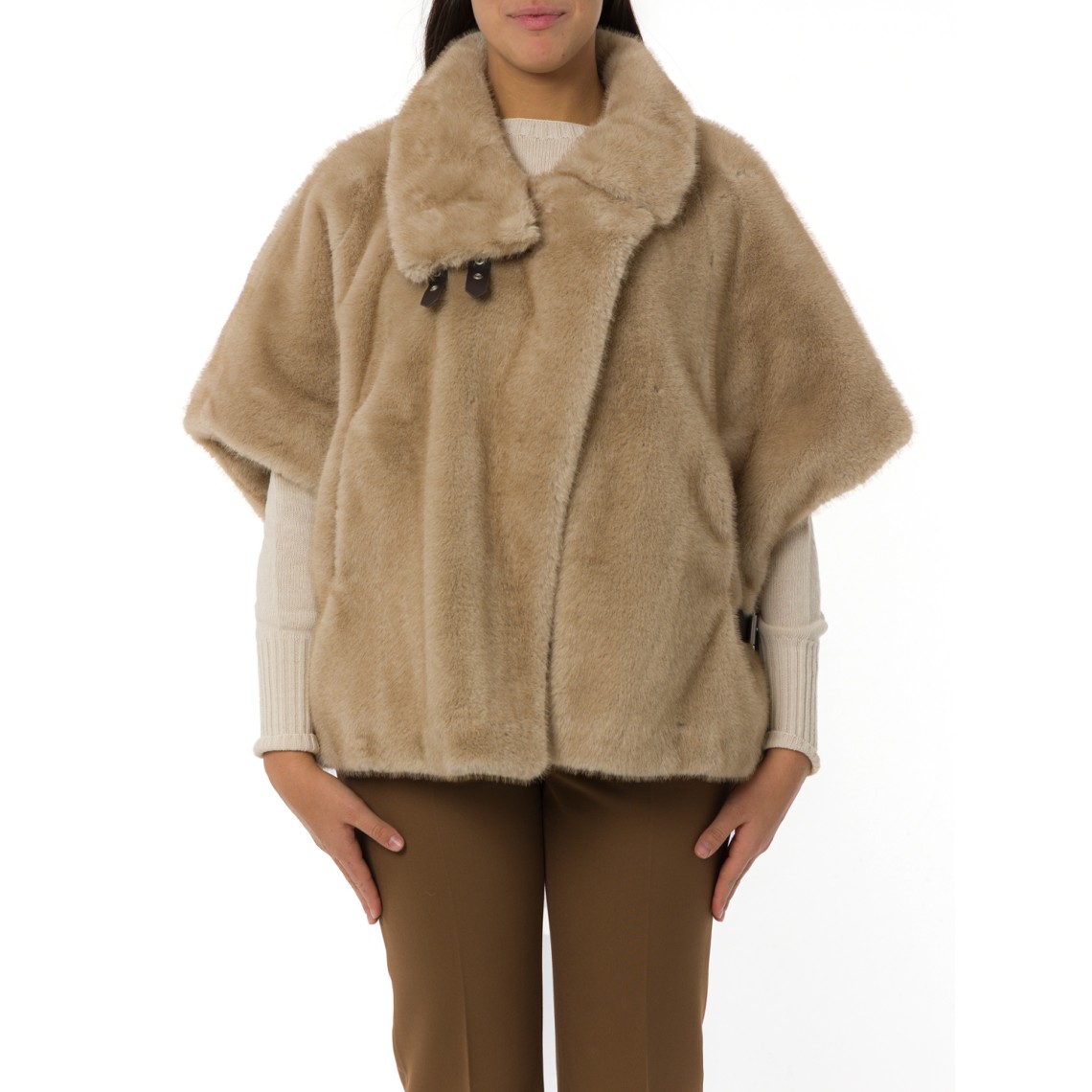 Cappa effetto pelliccia Pinko