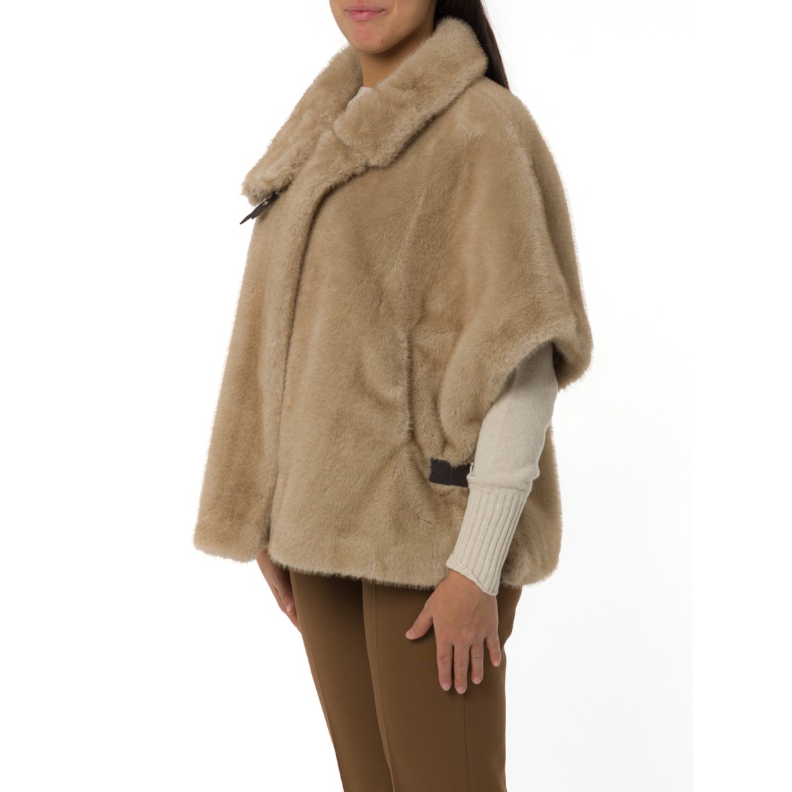 Cappa effetto pelliccia Pinko