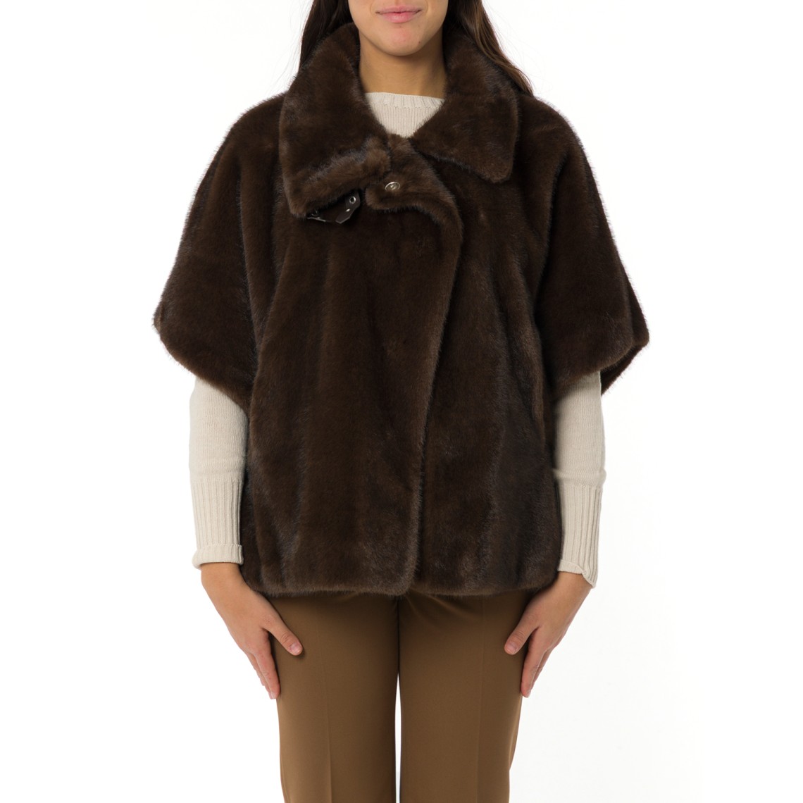 Cappa effetto pelliccia Pinko