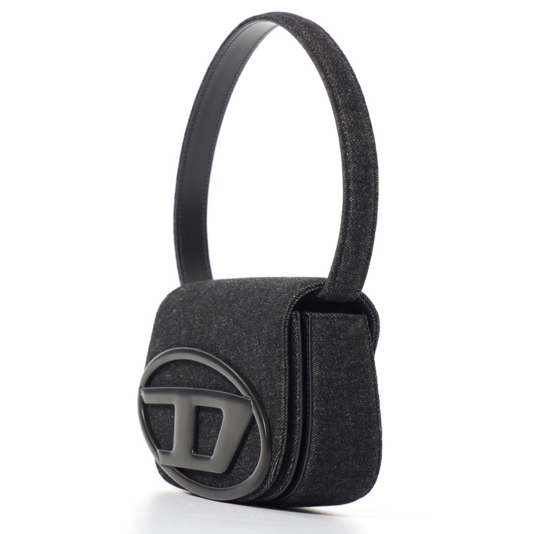 Borsa a spalla 1dr Diesel in denim lavato