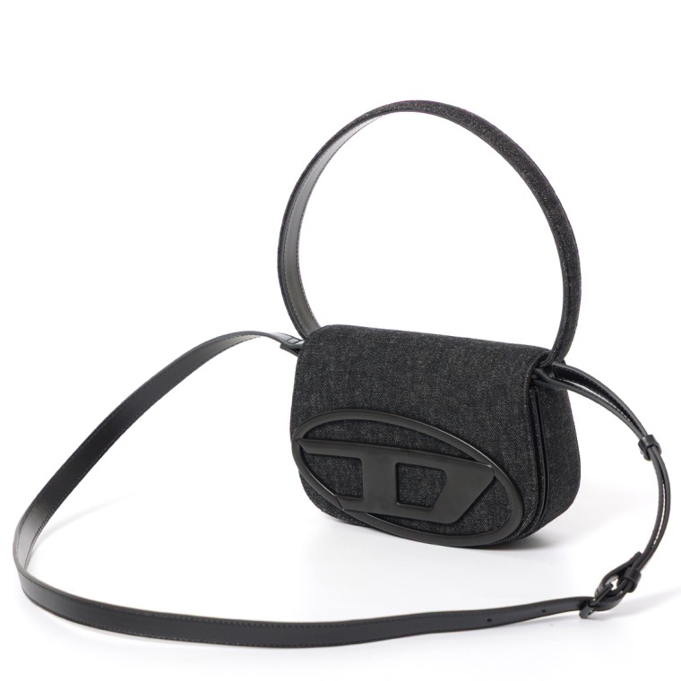 Borsa a spalla 1dr Diesel in denim lavato