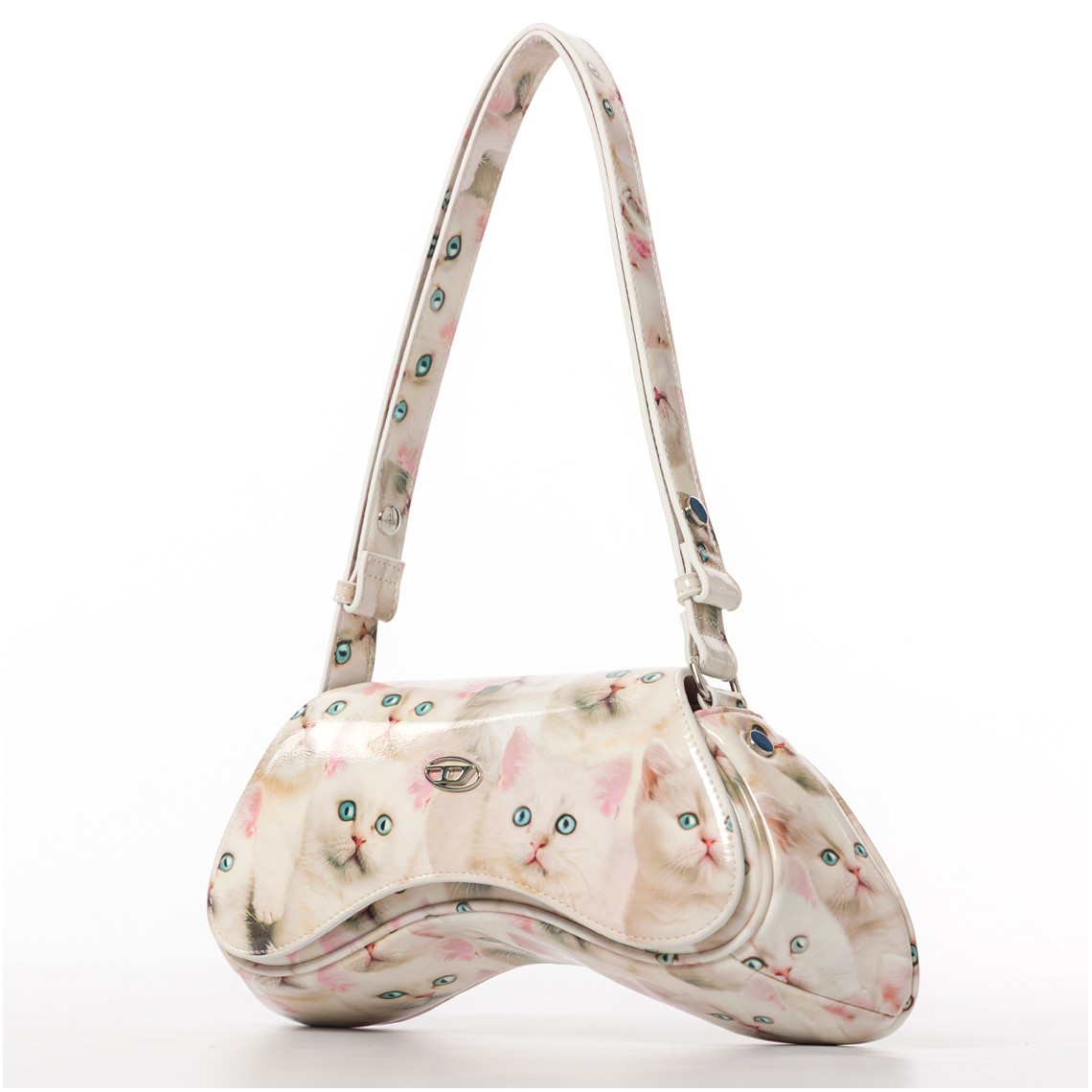 Borsa Play Crossbody Diesel in PU stampato lucido