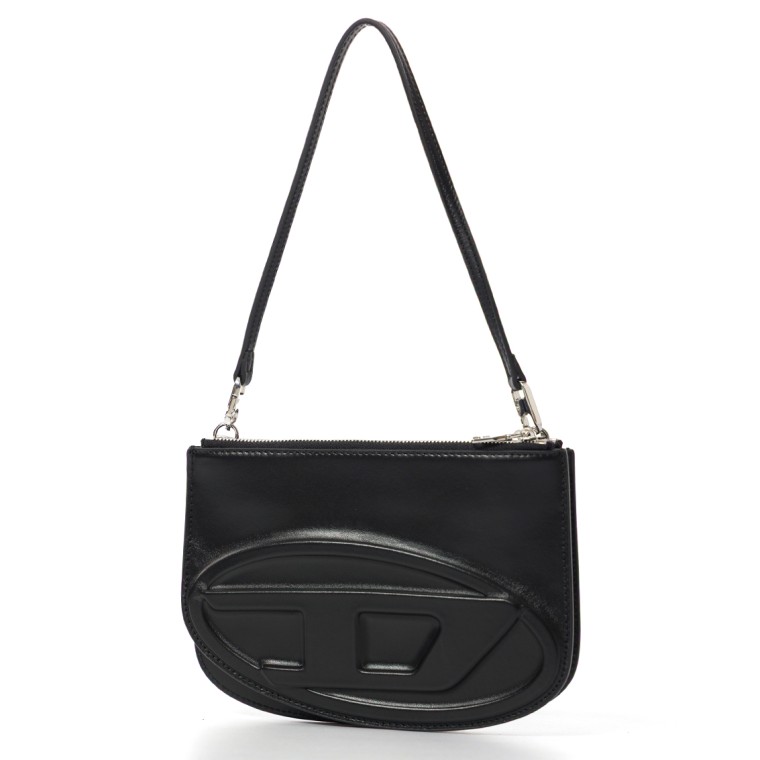 Borsa a spalla double-pocket in pelle stampata Diesel