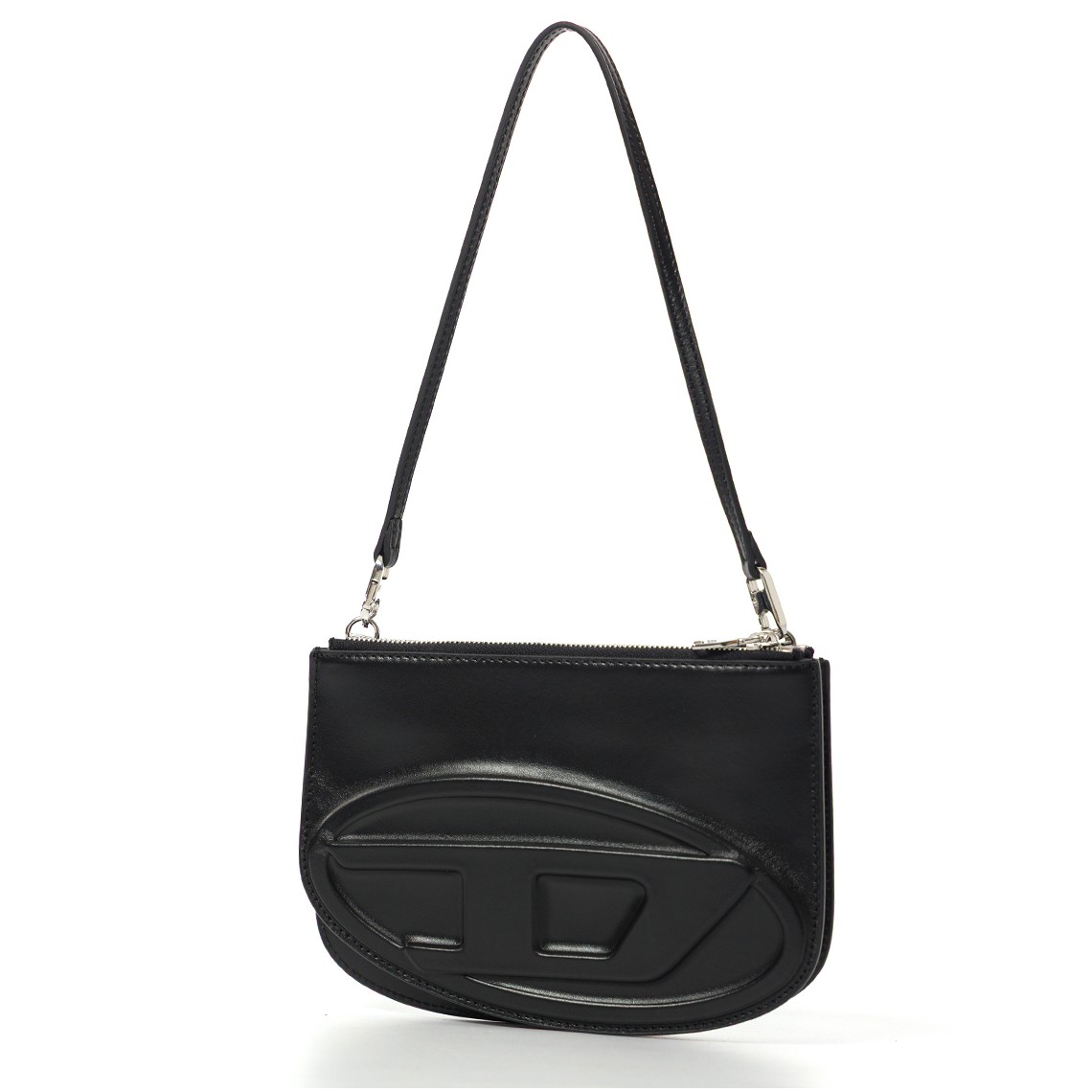 Borsa a spalla double-pocket in pelle stampata Diesel