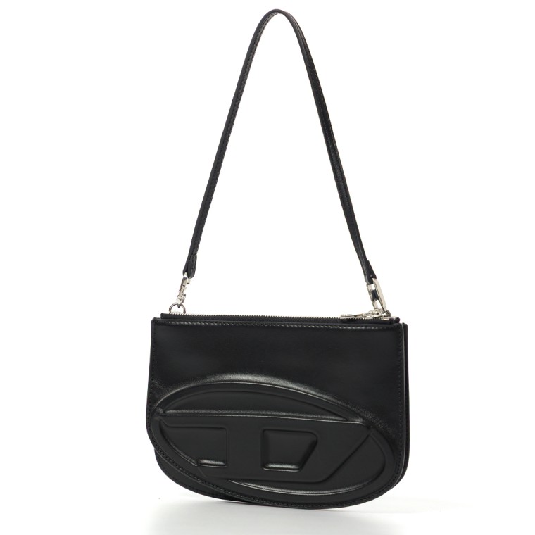 Borsa a spalla double-pocket in pelle stampata Diesel