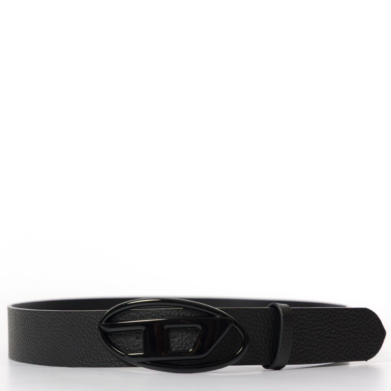 Cintura in pelle con fibbia in tono Diesel