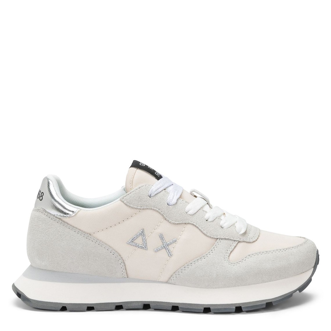 Sneakers Ally Gold Silver Sun68 in nylon e suede